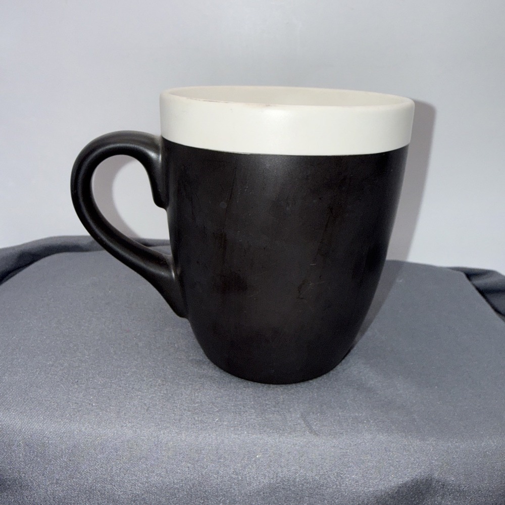 Black With White Trim With Guinness  Stamped Inside Mug